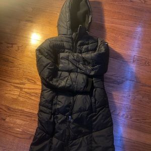 Weatherproof black winter coat